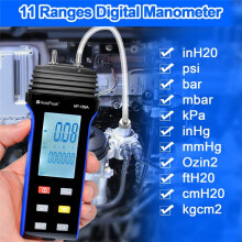 HoldPeak Digital Manometer,2-Port Manometer Gas Pressure Tester LCD Display with Backlight for Any Gas Pressure System Trouble