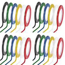 24 Rolls 1/8 Whiteboard Tape Thin White Board Tape Lines Pinstripe Dry Erase Art Tape Electrical Tape, 108 Feet Per Roll