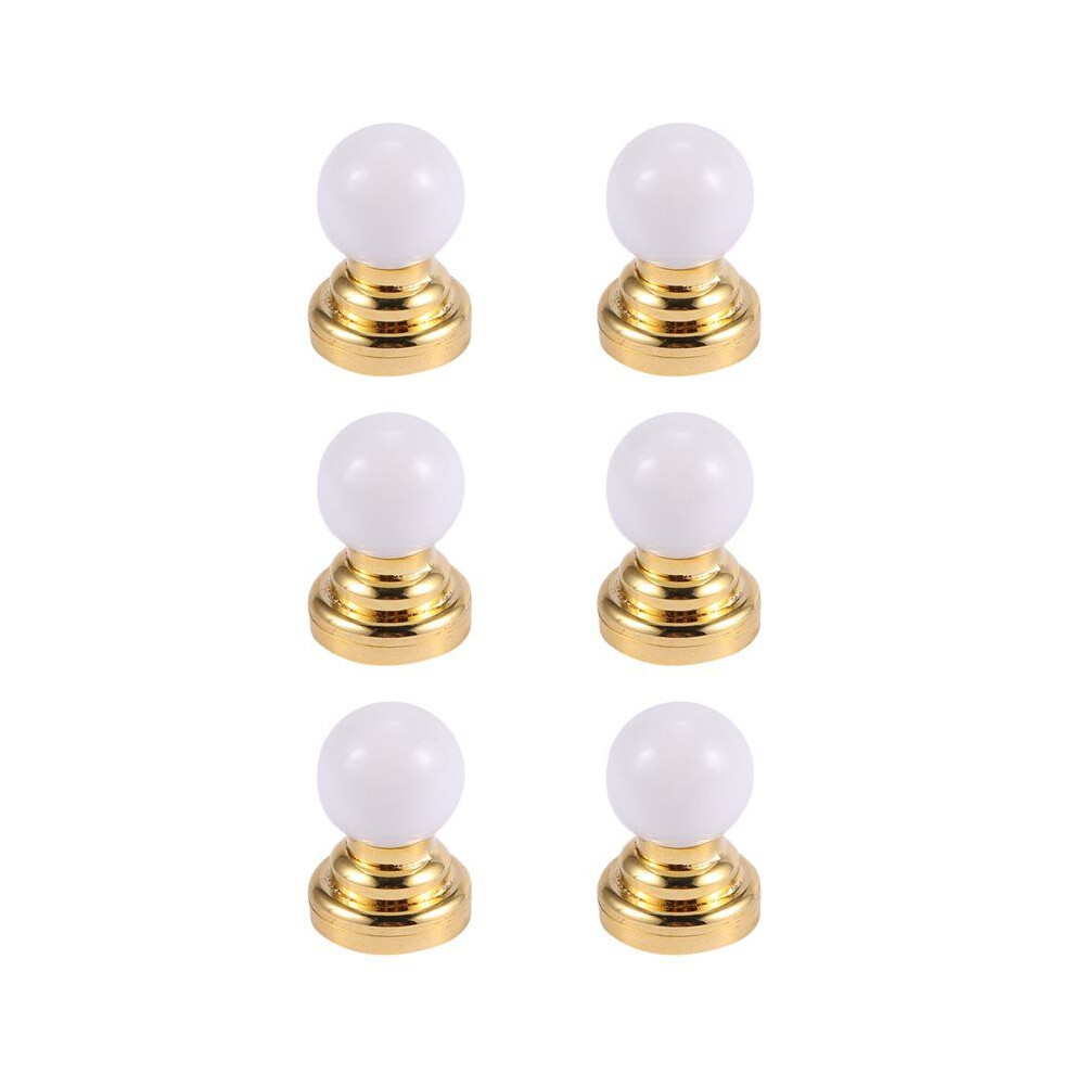 6X 1:12 Dolls House Miniature Globe White Ceiling Led Light Lighting Lamp With Battery 6033290941269