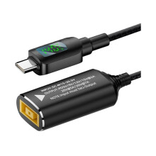 140W USB C Charging Converter Cable Charger Square Plug to Type-C 5V-20V PD Adapter Digital Display for Laptop