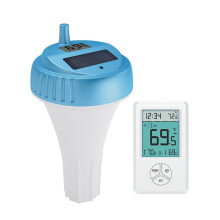 Solar Pool Thermometer IPX8 Waterproof Floating Wireless Thermometer Solar-Powered Remote Monitor for Pools Ponds
