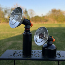Portable Gas Heater Outdoor Fishing Camping Windproof Stainless Steel Gas Stove Heater with Storage Bag Ice Fishing