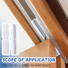 6 Pcs Bi-Fold Door Slide Guide,Bifold Door Spring Slide Rail,Bifold Closet Door Slide Guide for Top Mount Protect Track
