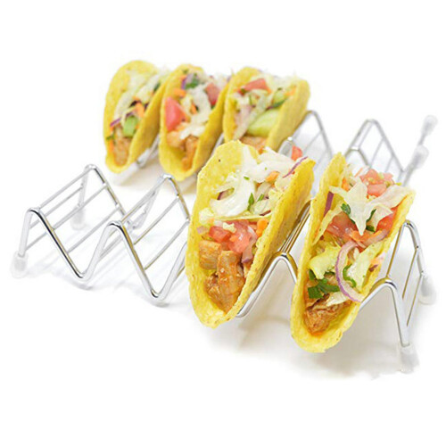 Wavy Stainless Taco Holder, Thin Pancake Stand 2