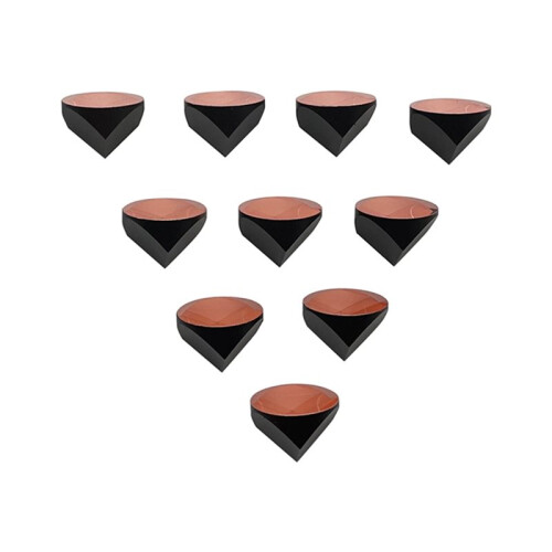 10 Pcs Copper Coated 1-Inch Corner  Prism 25.4mm Trihedral Retroreflector 5 Arc Secs Return 1