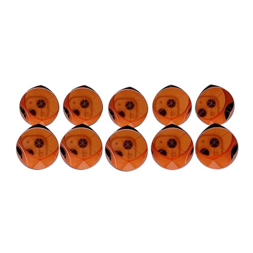 10 Pcs Copper Coated 1-Inch Corner  Prism 25.4mm Trihedral Retroreflector 5 Arc Secs Return 2