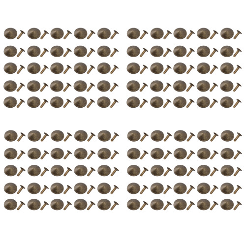 18mm Rustproof Iron Leather Rivets Kit for DIY Crafts Bronze 1