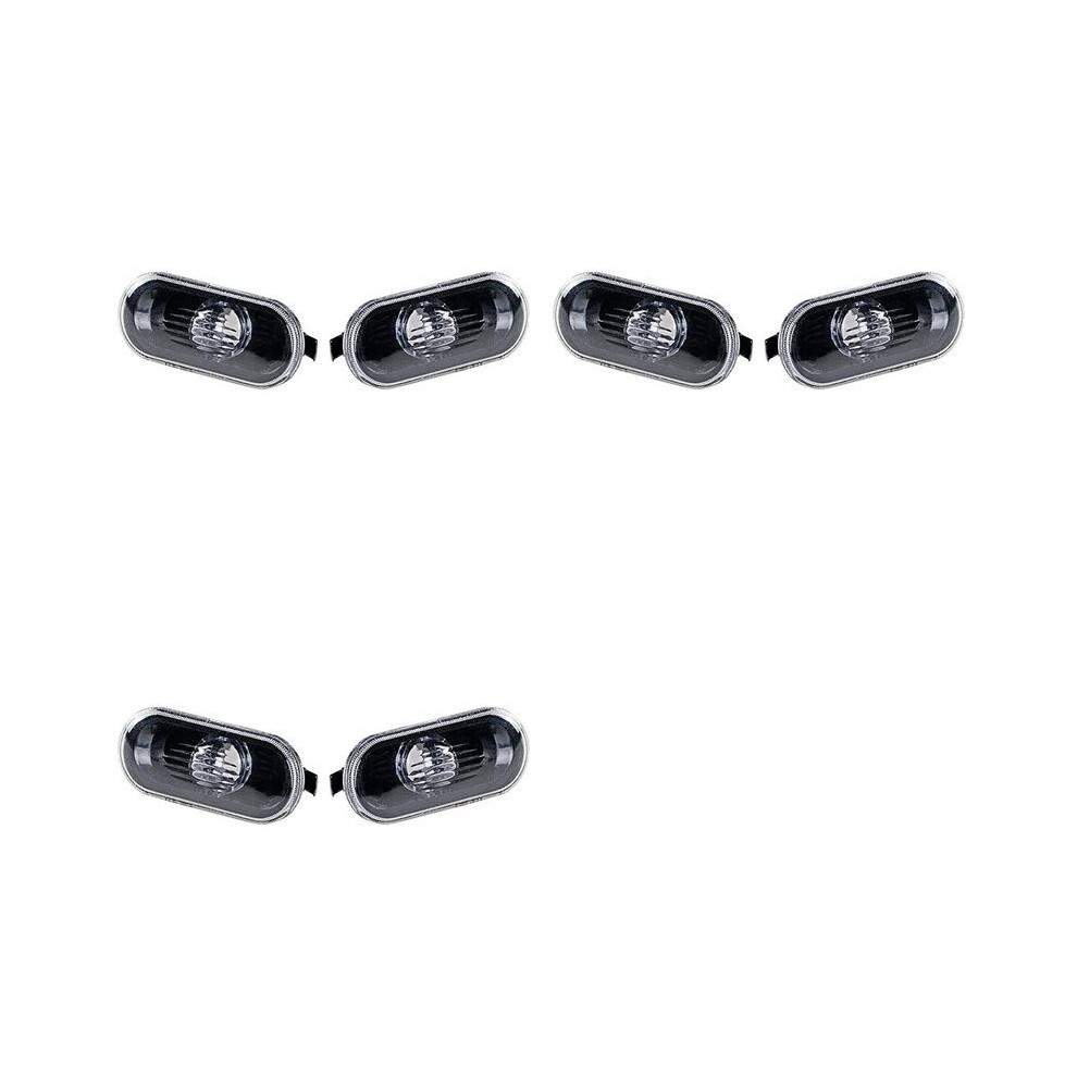 6Pcs Car Side Turn Signal Warning Lamp Cover For Mk4 Bora,B5/B5.5 ,Beetle Light/Black 4713517577649