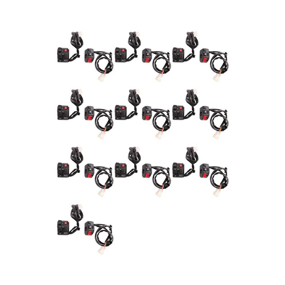 20Pcs 7/8 Inch 22Mm Atv Motorcycle Handlebar Control Switches Left Right For Horn Button Turn Signal Fog Light 4712693168917