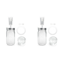2X 32 Oz Mason Jar Fermentation Kit, Fermentation Jar, Fermentation Lid, Fermenting Weights and Airlocks