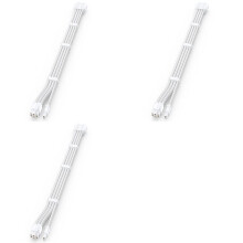 3X White Sleeved PCIE GPU VGA 8Pin Female to Male 8Pin 6+2Pin Power Extension Cable with Free