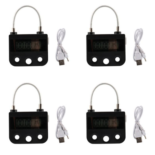 4X  Lock Electronic Timer Lock Household Temporary Lock  Lock Electronic Lock Countdown