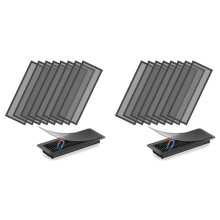 16x Vloerventilatiedeksels, 4x12 Inch Magnetische Ventilatiedeksels, Gaasrooster, Luchtventilatiefilter, Vloerroosterventilatiedeksels voor