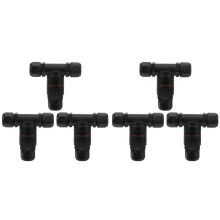 6 Peças IP68 Conector À Prova D'Água Cabo Elétrico 3 Vias em Formato T Fio Industrial Externo Conector Médio À Prova D'Água