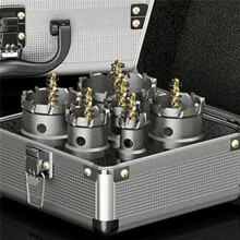 16-53mm Drilling Crown for Stainless Steel TCT Hole Saw Set Tungsten Carbide Tipped Drill Bits for Metal Iron 12pcs