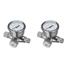 2X Pressure Regulator Pressure Gauge Premium Spray Tools Air Regulator with Gauge 1/4 Inch Air Inlet Regulator