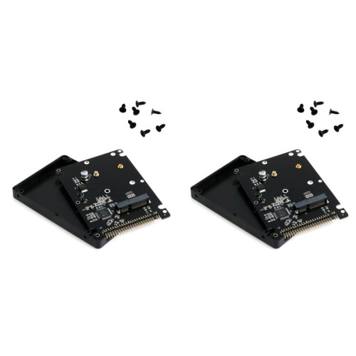 2X MSATA para 2,5 Polegadas 44PIN IDE HDD SSD Adaptador MSATA para PATA Converter Card Adapter com Caixa