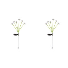 2X Luci Solari da Giardino A 6 LED, Lampada A Forma di Fungo, Luce D'Atmosfera A Forma di Medusa, per Giardino, Cortile, Patio, Vialetto, Decorazione,