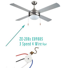 4 STÜCKE Deckenventilator Lichtschalter ZingEar ZE-208S E89885 3-Gang-4-Draht-Lüfterschalter Zugkette, Lüfterlichtschalter, Bronze