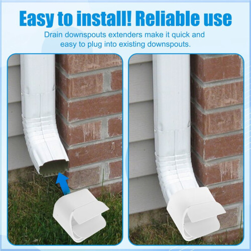 2X3inch for Type-A Gutter Downspout Extension Accessory - Durable, Easy to Install, Effective Water Management Solution 2