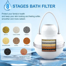 Bath Filter for Tub, Bathtub Water Filter with Overflow, 8000 Gallons Faucet Filter Filtration Protects Skin Hair