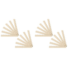 Scalloped Decorative Wood Trim Unfinished Scalloped Wooden Molding Cute DIY Moulding Trims for Cabinet Window 24pcs
