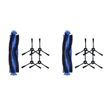 For RoboVac L35/L35 Hybrid Robot Vacuum Cleaner Cleaning Replacement Parts 8pcs Side Brush+2pc Main Brush