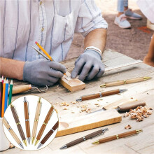 24 Piece Retractable Pen Kit for Wood Turning 8mm Click Pen Kit with Refills Lathe Turning Supplies for Pen Making Wood