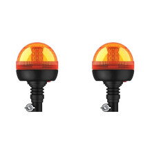 2X LED Rotating Warning Light for Tractor Truck Flashing Amber Flexible Emergency Strobe Lamp Beacon Forestry