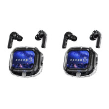 2X Draadloze -Compatibele Oordopjes IntelligentTouch Kleuren LCD-Scherm Oordopjes HIFI Ruisonderdrukking Stereo Oordopjes, B