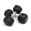 KAYMAN Rubber Hex Dumbbell Weights Pair, Solid Cast Iron Core with Rubber Coating, Anti-Roll Non-Slip Knurled Handle, 8KG 1
