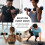 KAYMAN Rubber Hex Dumbbell Weights Pair, Solid Cast Iron Core with Rubber Coating, Anti-Roll Non-Slip Knurled Handle, 8KG 7