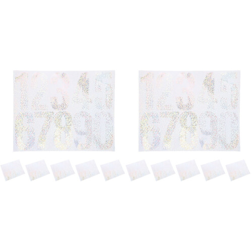 12Sheets Multi-Use PVC Number Stickers for Trash Can and Mailbox