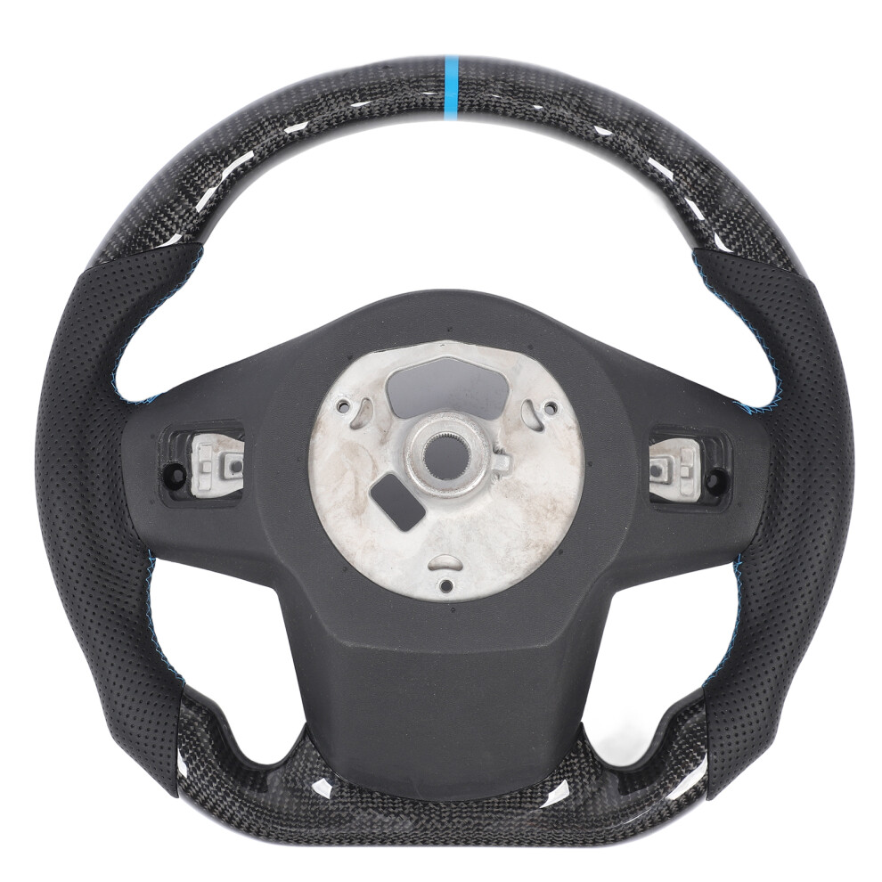 Carbon Fibre Steering Wheel Nappa Perforated Blue 7055741193071