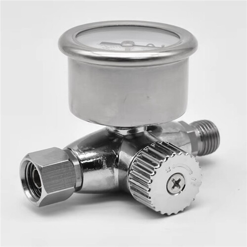 2X Tryckregulator Tryckmätare Premium Spray Tools Luftregulator med Manometerbyte 1/4 Tums Luftinloppsregulator 2