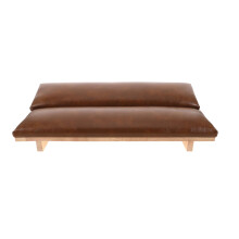 Coussin Main Marron Bois PU Appui Bras