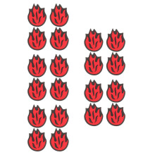 20Pièces Dampers Silicone Tennis Absorbeur Chocs Design Flamme