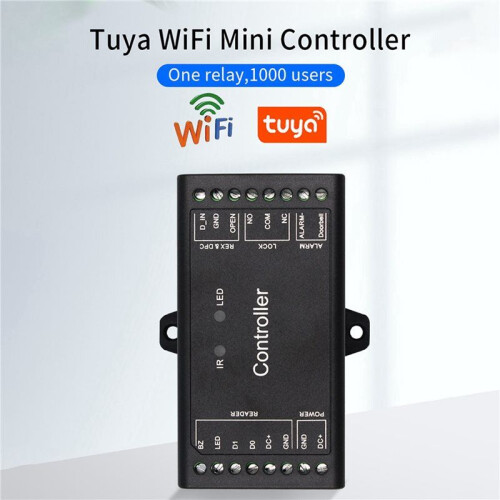 4X TUYA Wifi Controller Single Door Remote Control Access Control Board Panel 12V Wiegand 26-44 Bits Input 1000 User 2
