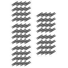 180Pcs Portable Black Plastic Tweezers Set Curved Straight for Craft