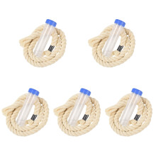 5Sets Blue Pig Saliva Sampling Rope Set Cotton & Plastic Home Use Tool