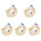 5Sets Blue Pig Saliva Sampling Rope Set Cotton & Plastic Home Use Tool 1