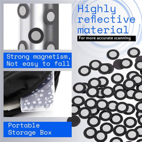 600 Pcs 3D Magnetic Tracking Dot for Scanner Inner 6.0 mm Outer 10 mm Scanning Reference Point  for 3D Scanning 2