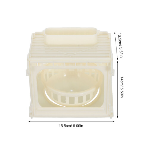 Easy-Clean White Plastic Bird Nest Box for Cage Cockatiels 1