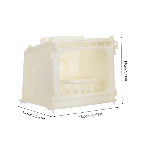 Easy-Clean White Plastic Bird Nest Box for Cage Cockatiels 2