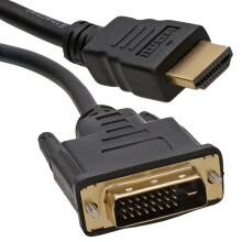 DVI-D 24+1pin Male to HDMI Digital Video Cable Lead GOLD 5m