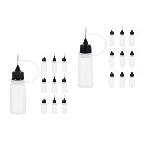 20Pcs Durable Pe Paint & Glue Applicator Bottles Multi-Color Squeeze