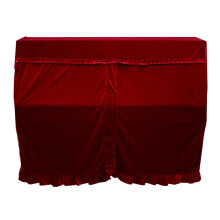 Protection Piano Rouge Velours Doré Antitache Confortable