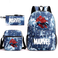 (backpack)Three-piece backpack set for primary and secondary school students, large capacity, starry sky campus style backpack for boys and girls, sho
