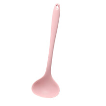 Silicone Soup Ladle Serving Spoon 11.2in Pink Heat Resistant Kitchen Utensil