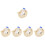 5Sets Blue Pig Saliva Sampling Rope Set Cotton & Plastic Home Use Tool 6